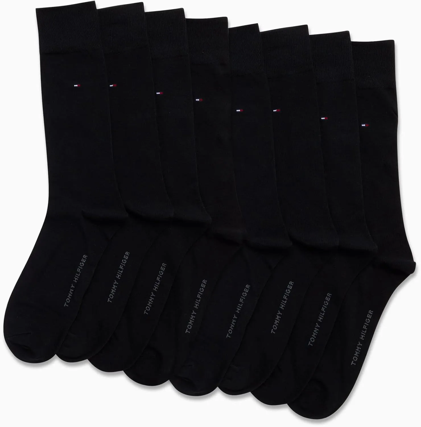 Tommy Hilfiger Men's Cushioned Breathable Stretch Fabric Dress Socks - 8 Pack