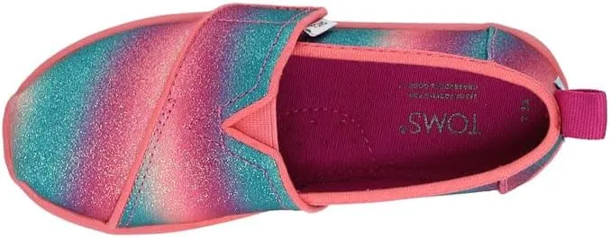 TOMS Kids Girls Alpargata Glitter Slip On Flats Casual - Multi