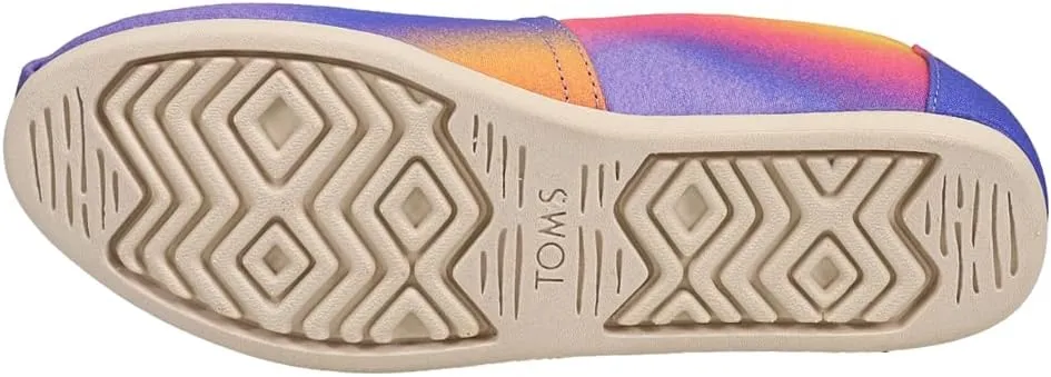 TOMS Womens Al X Alpargata Graphic Slip On Flats Casual - Multi, Purple