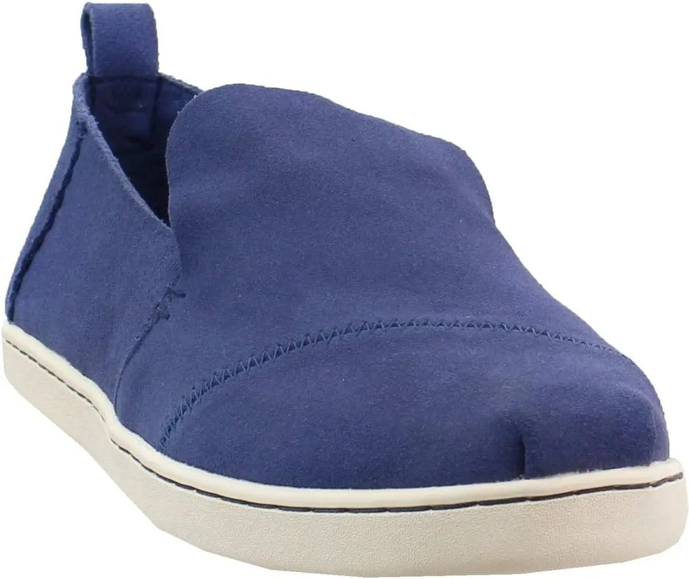 TOMS Womens Alpargata Cupsole Suede Slip On Sneakers Shoes Casual - Blue