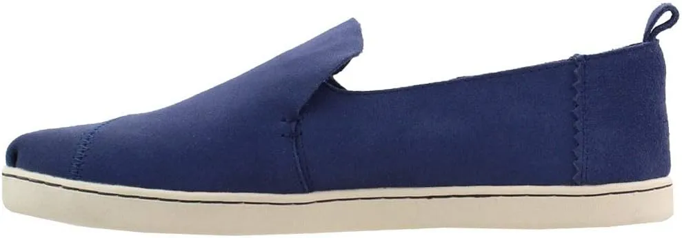 TOMS Womens Alpargata Cupsole Suede Slip On Sneakers Shoes Casual - Blue