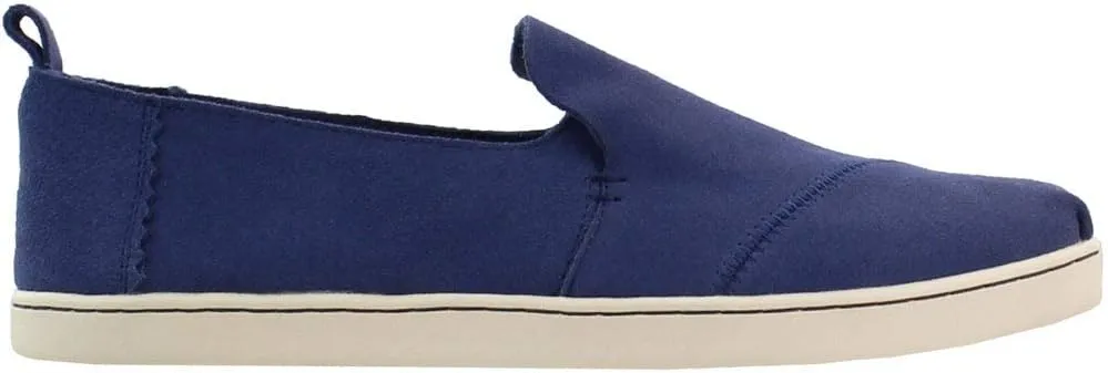 TOMS Womens Alpargata Cupsole Suede Slip On Sneakers Shoes Casual - Blue