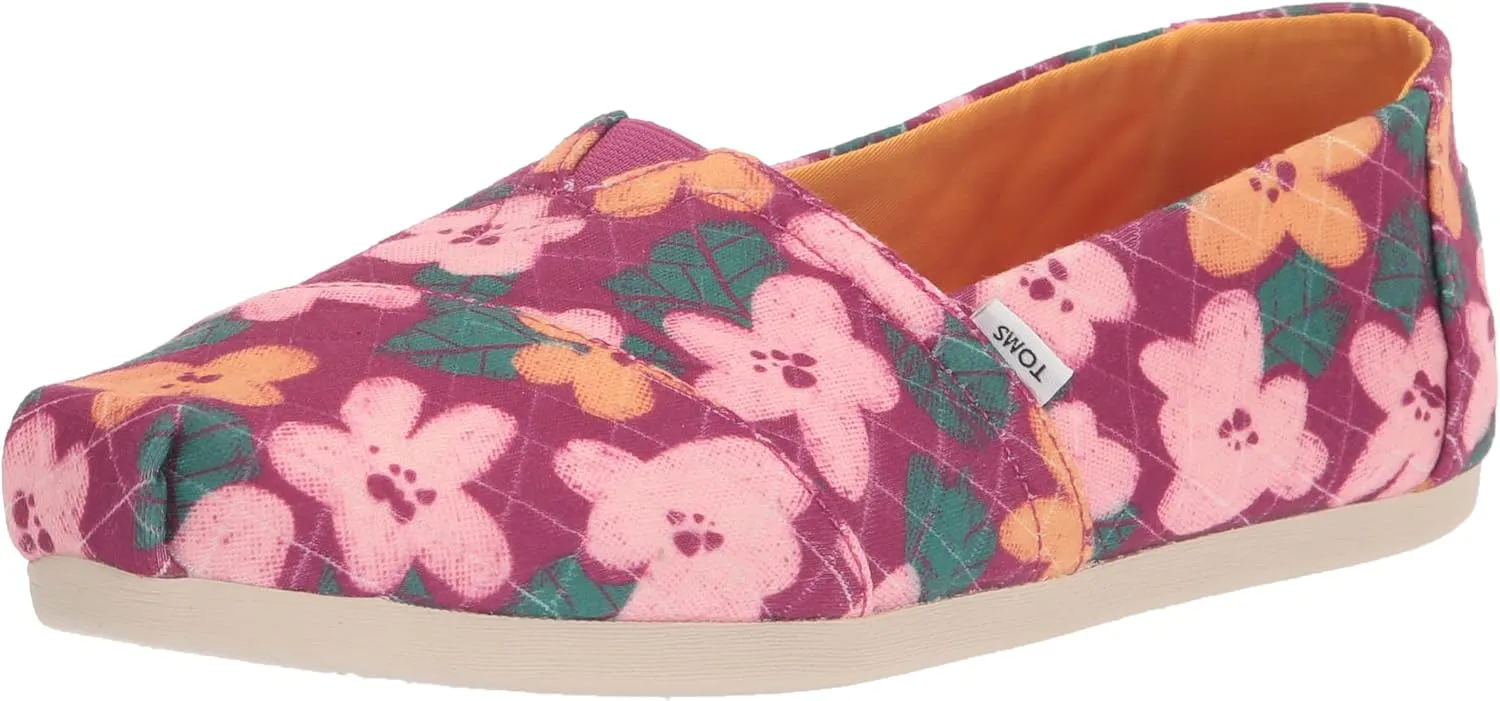 TOMS Womens Alpargata Repreve Slip On Flats Casual - Black