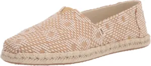 TOMS Womens Alpargata Rope Slip On Flats Casual - Beige