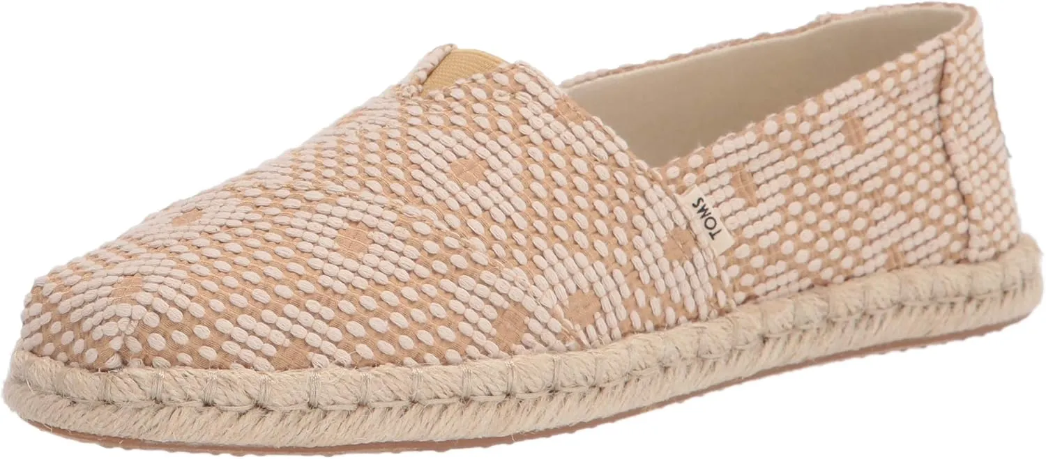 TOMS Womens Alpargata Rope Slip On Flats Casual - Beige