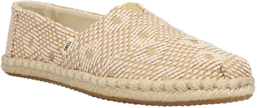 TOMS Womens Alpargata Rope Slip On Flats Casual - Beige