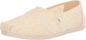 TOMS Womens Alpargata Slip On Flats Casual - Beige