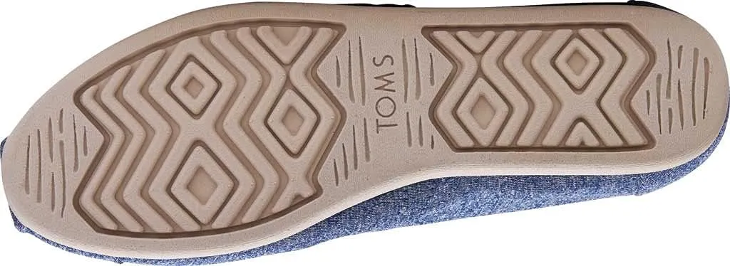 TOMS Womens Alpargata Slip On Flats Casual - Blue