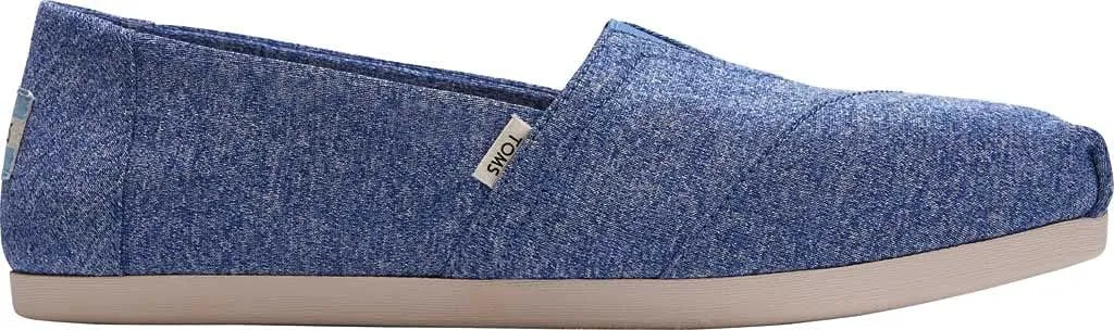 TOMS Womens Alpargata Slip On Flats Casual - Blue
