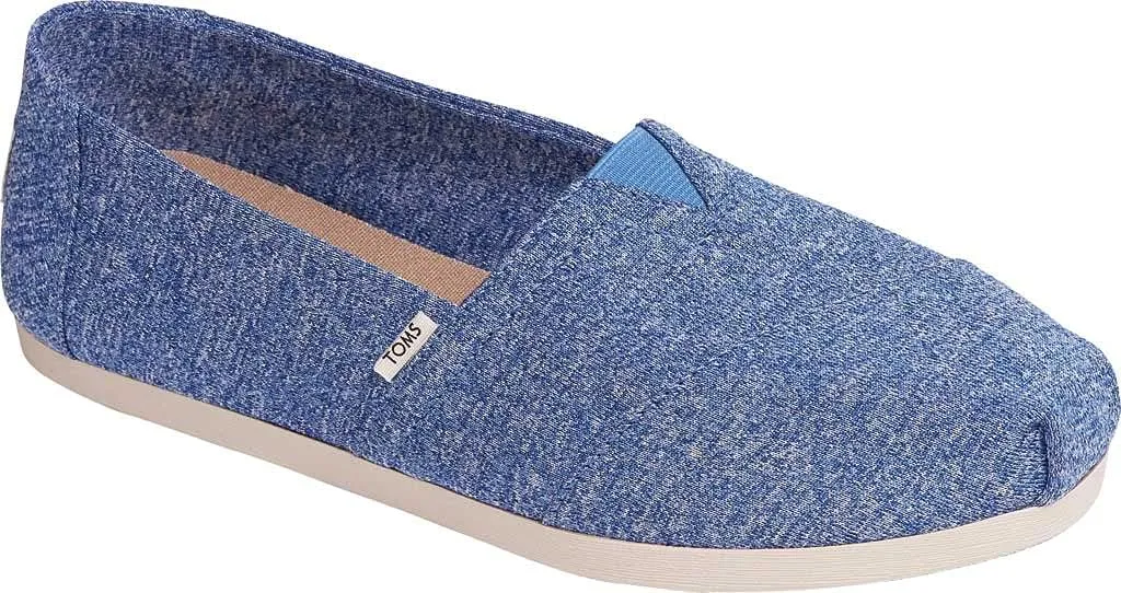 TOMS Womens Alpargata Slip On Flats Casual - Blue