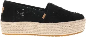 TOMS Womens Valencia Espadrille Slip On Flats Casual - Black - Size 9 B