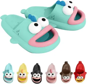Tongue Slippers Fish Cloud Slides for Women Men Animals Slippers Open Toe Slide Sandals Fish Flops Summer Non-Slip Beach Shower Shoes