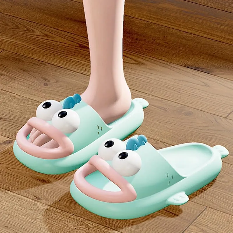 Tongue Slippers Fish Cloud Slides for Women Men Animals Slippers Open Toe Slide Sandals Fish Flops Summer Non-Slip Beach Shower Shoes
