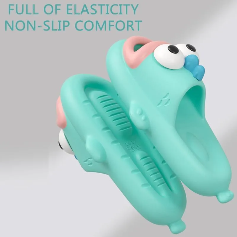 Tongue Slippers Fish Cloud Slides for Women Men Animals Slippers Open Toe Slide Sandals Fish Flops Summer Non-Slip Beach Shower Shoes