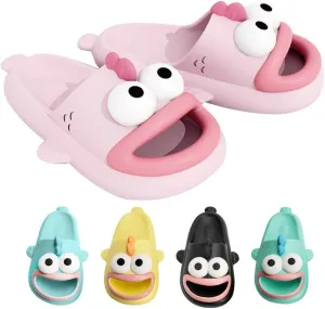 Tongue Slippers Fish Cloud Slides for Women Men Animals Slippers Open Toe Slide Sandals Fish Flops Summer Non-Slip Beach Shower Shoes