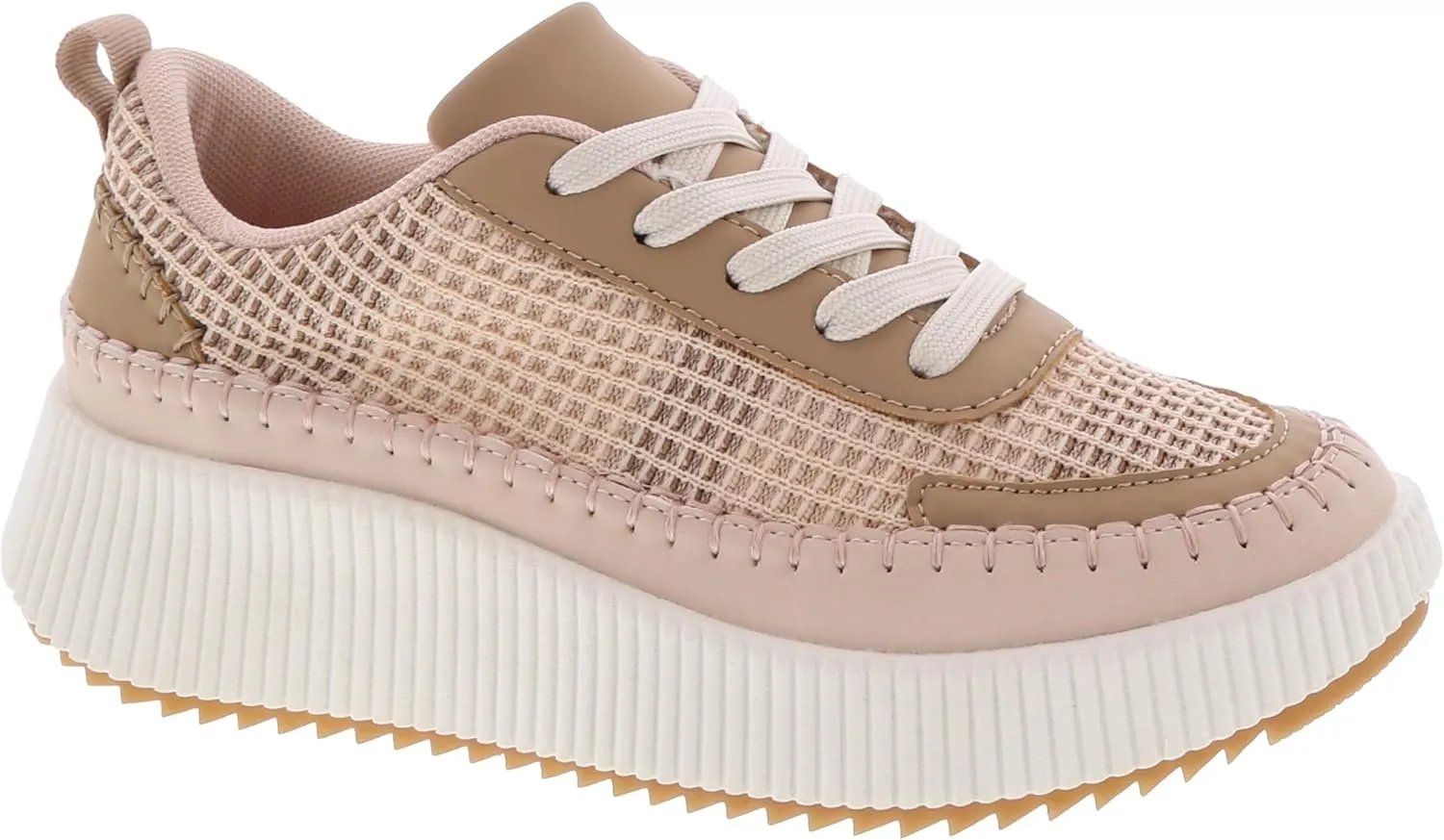 TOP Moda Women Fashion Lace-Up Comfort Platform Low Top Sneaker