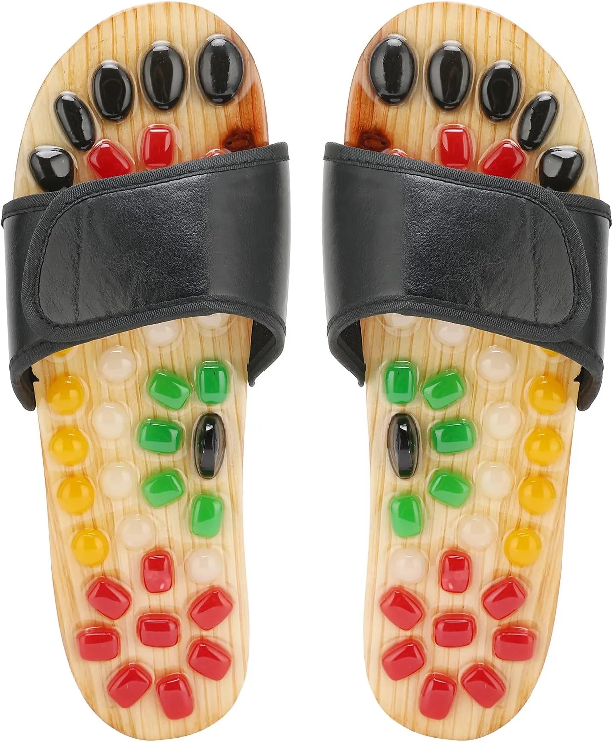 Topyond Acupressure Massage Slippers,Reflexology Acupoint Stimulation Massage Slippers Shoes,Reduce Feet Tension Promote Circulation(39-40)