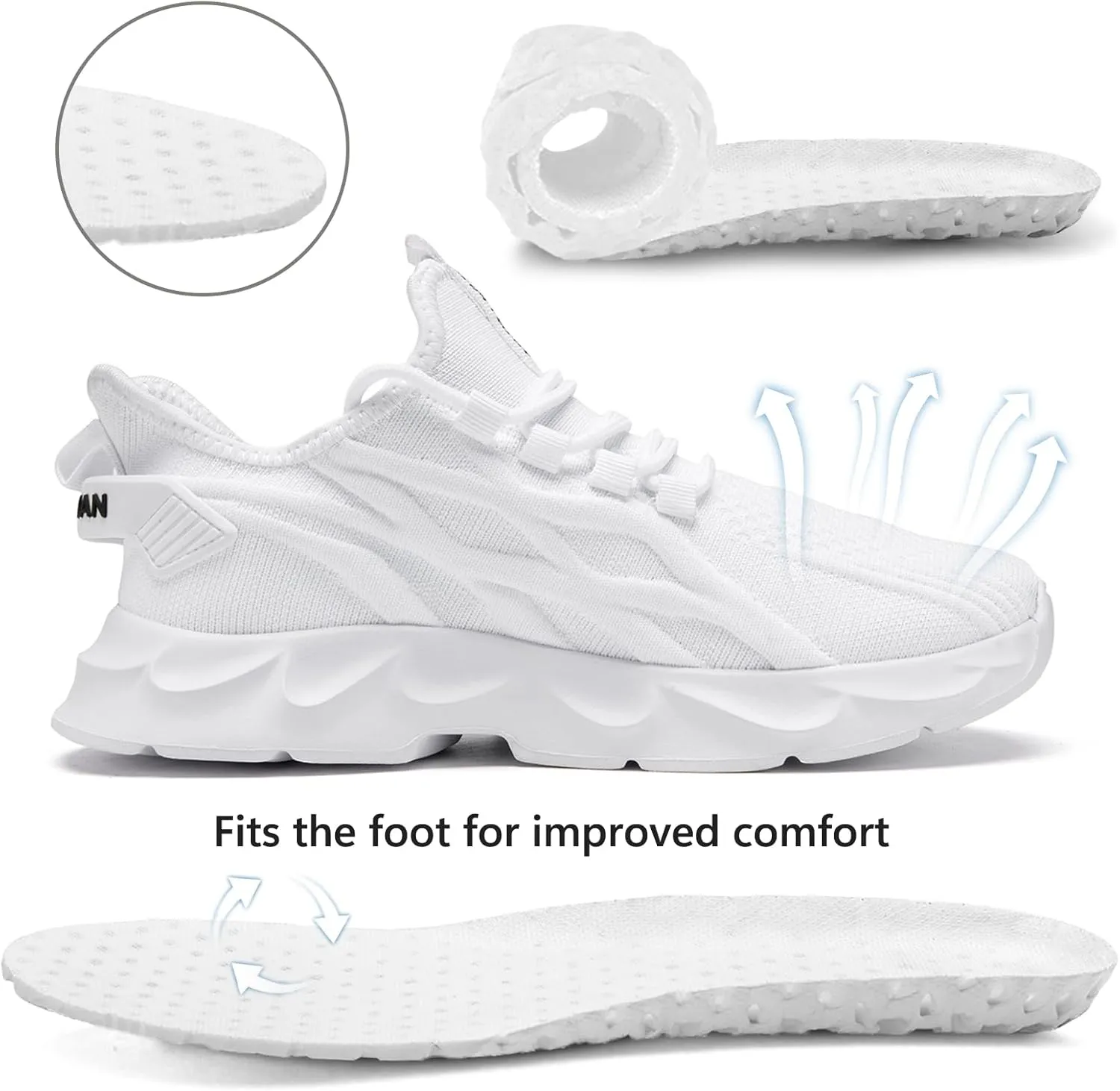 Tvtaop Women's Lightweight Walking Shoes - Breathable Non-Slip Design for Running, Gym & Tennis | Cushioned Fitness Sneakers