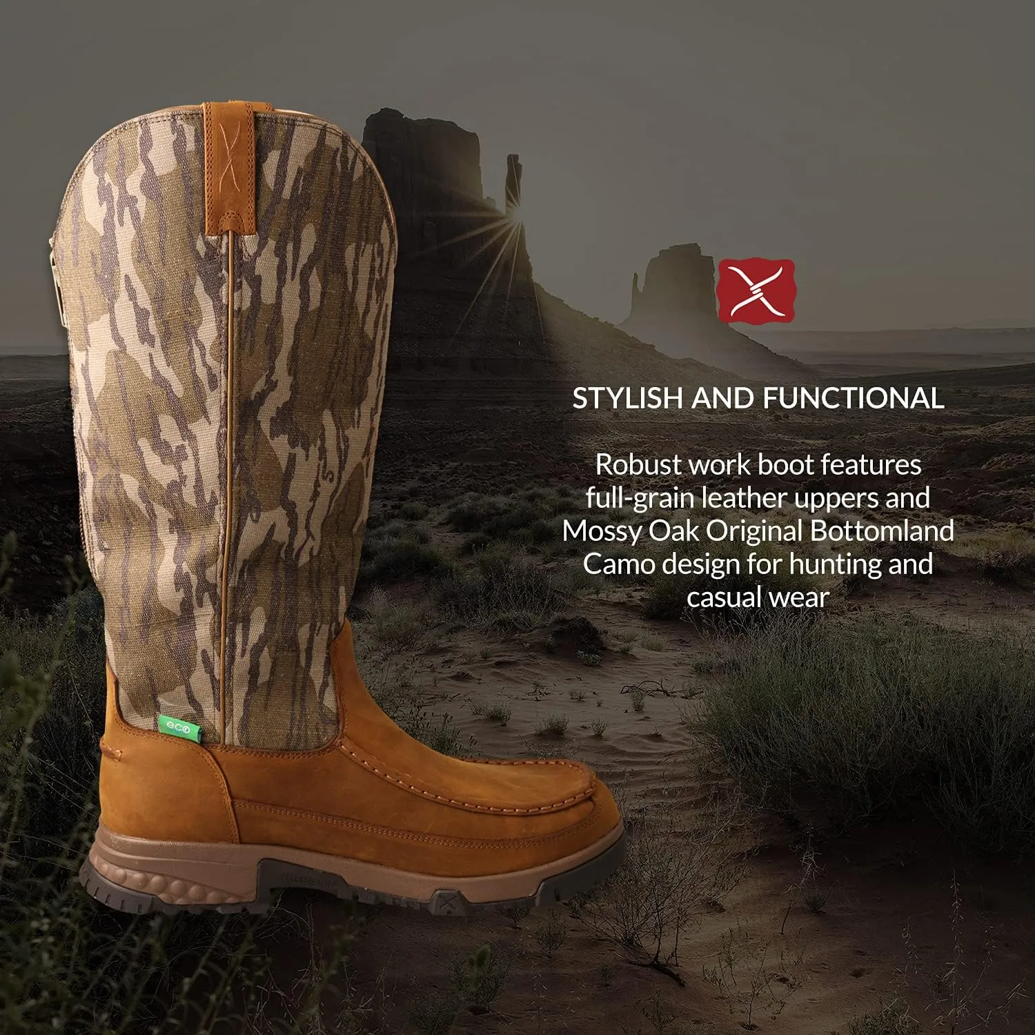 Twisted X Men's 6" Driving Moc Hiker, Moc Toe with CellStretch