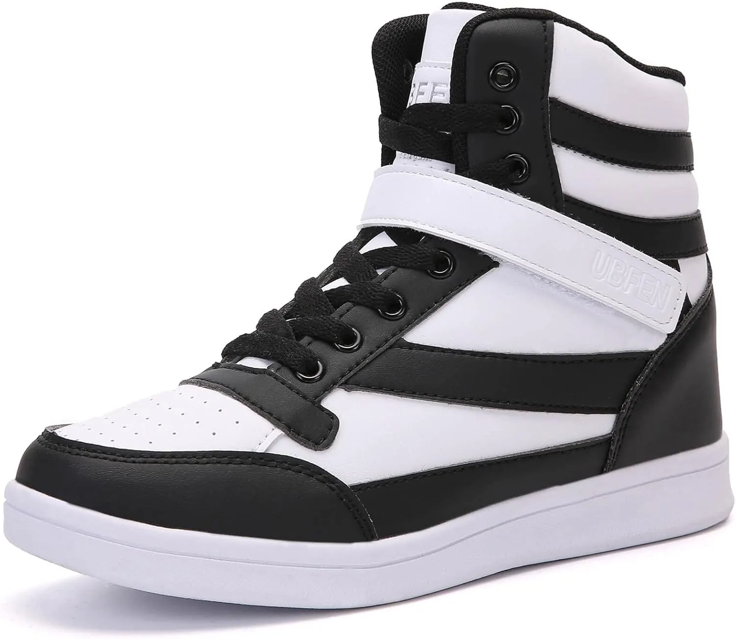 UBFEN Womens High Top Ankle Support Sneakers Vibrant Colour Hidden Wedge Heel Retro 80s Tennis Shoes for Girls Cosplay Removable Insole Backpacking Boots