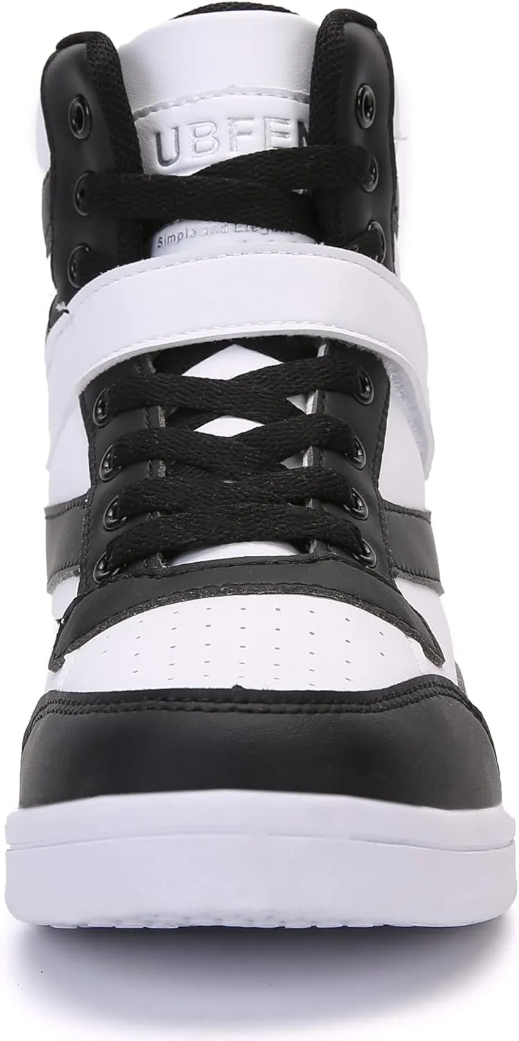 UBFEN Womens High Top Ankle Support Sneakers Vibrant Colour Hidden Wedge Heel Retro 80s Tennis Shoes for Girls Cosplay Removable Insole Backpacking Boots