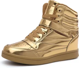 UBFEN Womens High Top Ankle Support Sneakers Vibrant Colour Hidden Wedge Heel Retro 80s Tennis Shoes for Girls Cosplay Removable Insole Backpacking Boots