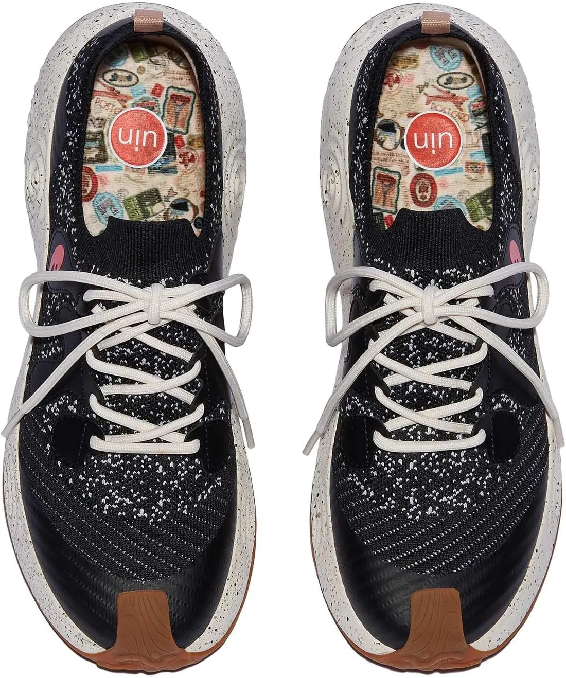 UIN Men's Platform Walking Shoes Casual Comfortable Art Painted Travel Fashion Sneaker Brava