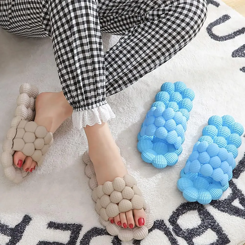 Unisex Lychee Sandals Lychee Slippers Home Shower Beach Slides Stress Relief Massage Open-toed Slippers for Indoor & Outdoor