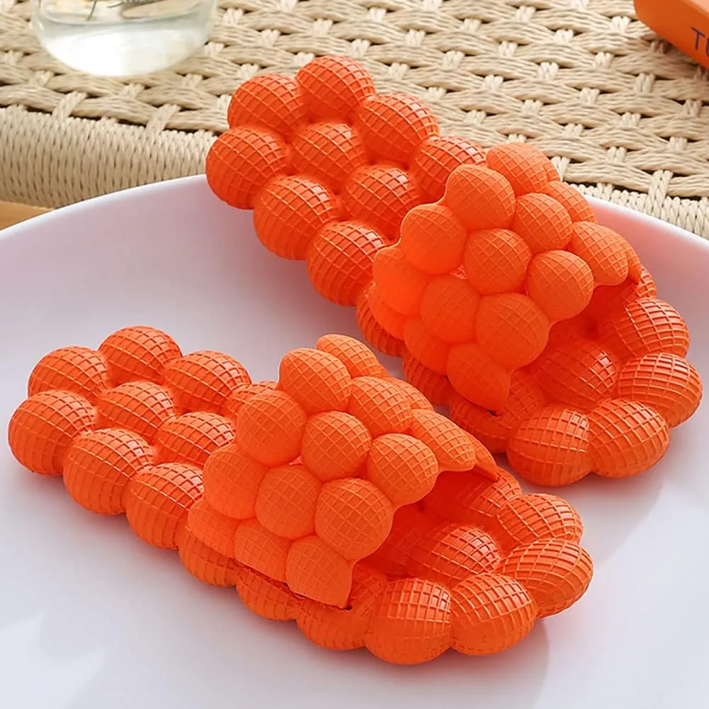Unisex Lychee Sandals Lychee Slippers Home Shower Beach Slides Stress Relief Massage Open-toed Slippers for Indoor & Outdoor