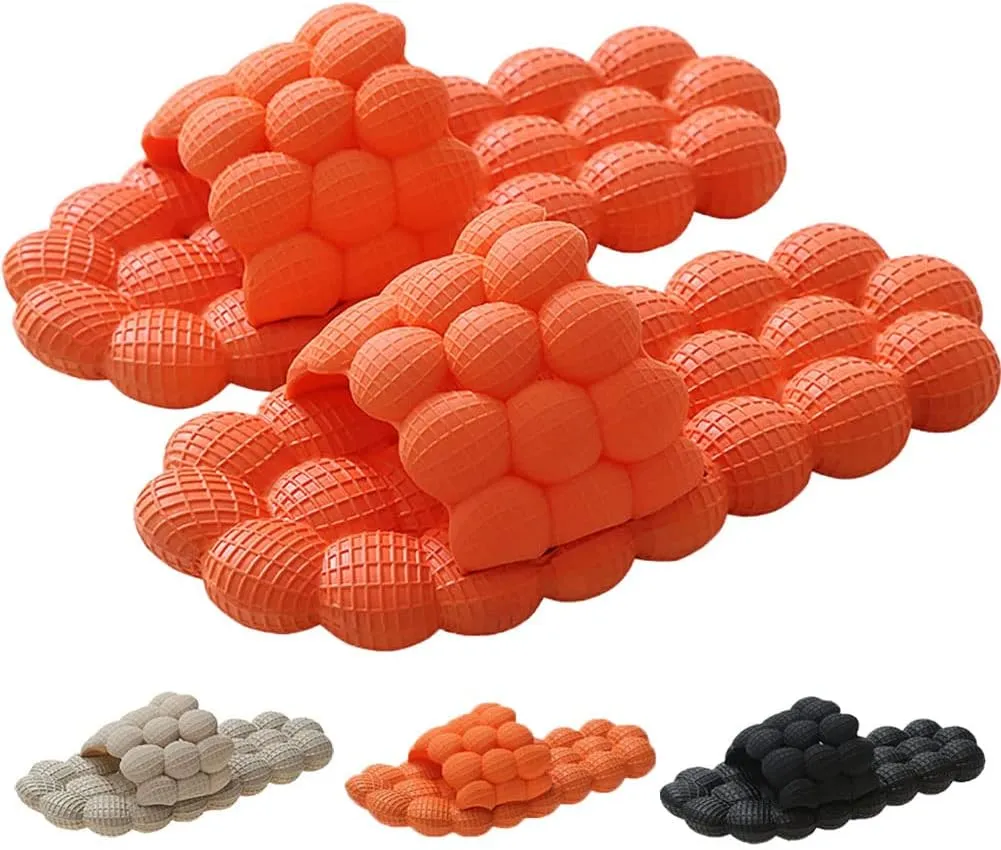 Unisex Lychee Sandals Lychee Slippers Home Shower Beach Slides Stress Relief Massage Open-toed Slippers for Indoor & Outdoor