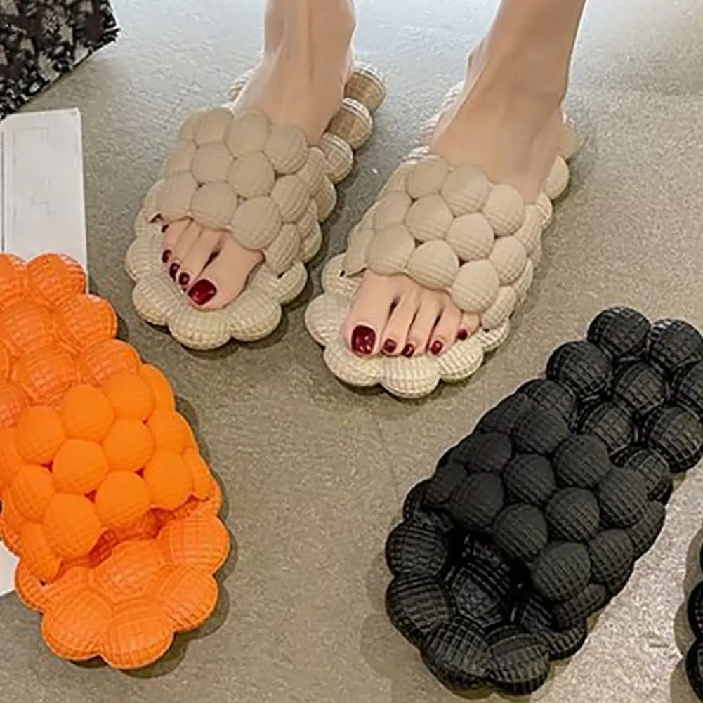 Unisex Lychee Sandals Lychee Slippers Home Shower Beach Slides Stress Relief Massage Open-toed Slippers for Indoor & Outdoor
