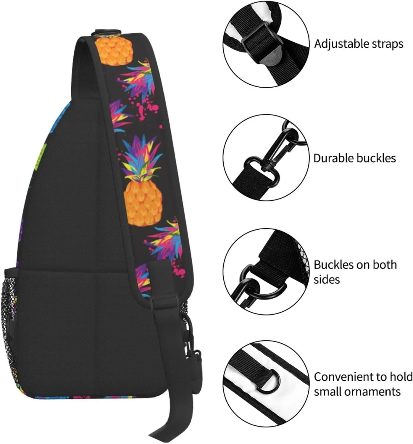 Unisex Sling Backpack Crossbody Shoulder Bags for Men Women Small Daypacks Chest Bag Hiking Travel Sport Climbing Runners