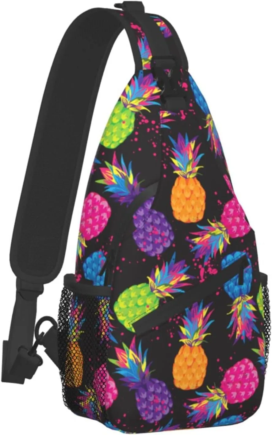 Unisex Sling Backpack Crossbody Shoulder Bags for Men Women Small Daypacks Chest Bag Hiking Travel Sport Climbing Runners