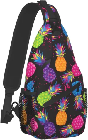 Unisex Sling Backpack Crossbody Shoulder Bags for Men Women Small Daypacks Chest Bag Hiking Travel Sport Climbing Runners