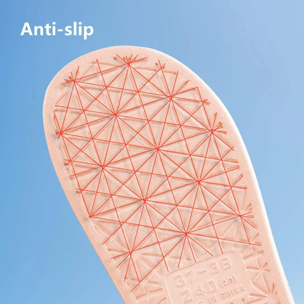 Unisex Slip On Massage Slippers for Women Men Non-slip Light Weight Flat Slide Sandals Spa Shower House Soft Shoes for Indoor Home Living Room