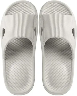 Unisex Slip On Massage Slippers for Women Men Non-slip Light Weight Flat Slide Sandals Spa Shower House Soft Shoes for Indoor Home Living Room