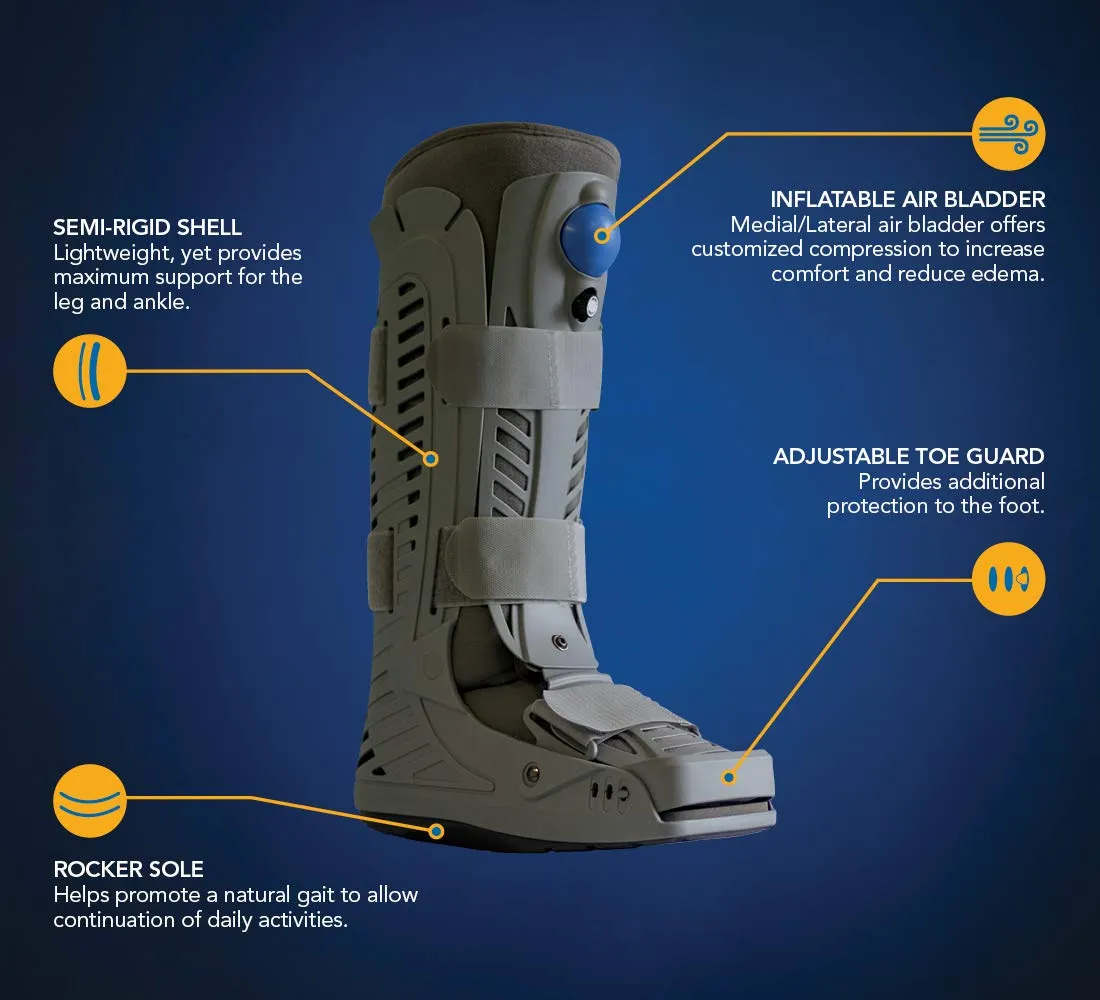 United Ortho USA16103 360 Air Walker Standard Fracture Boot, Small, Grey