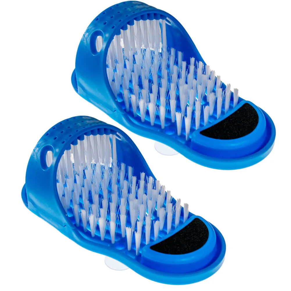 US 1-2 Pcs Shower Foot Scrubber Feet Cleaner Washer Brush for Floor Spas Massage