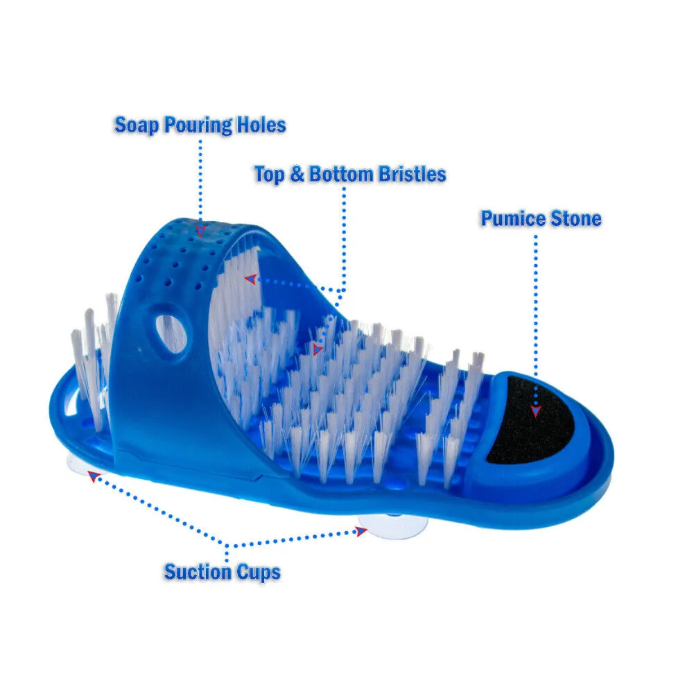 US 1-2 Pcs Shower Foot Scrubber Feet Cleaner Washer Brush for Floor Spas Massage