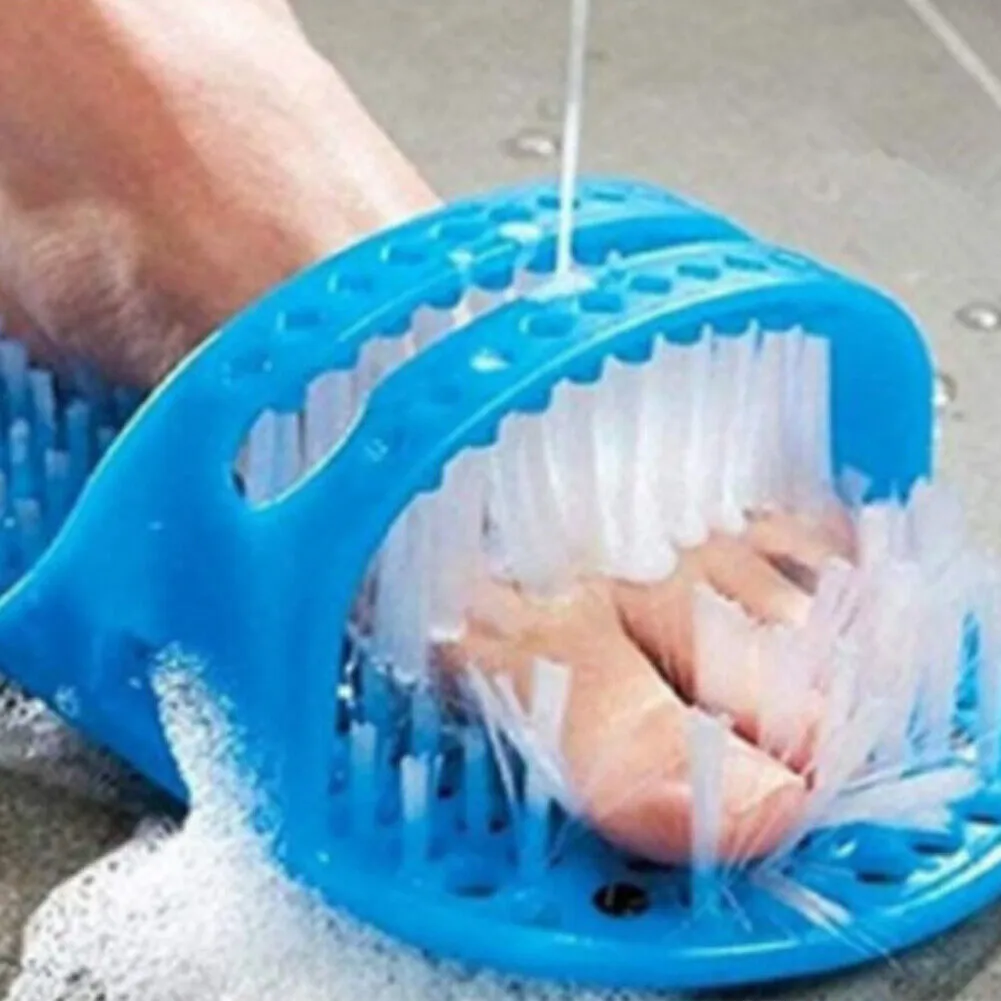US 1-2 Pcs Shower Foot Scrubber Feet Cleaner Washer Brush for Floor Spas Massage