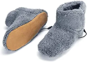 USB Electric Heating Shoes, Warming Foot for Women, Plush Warm Electric Slipper,Electric Foot Warmer,Heated Slippers Rechargeable Winter Shoes for Men