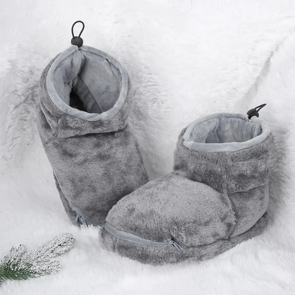 USB Heater Foot Shoes Plush Warm Electric Slippers Comfortable Feet Heated Shoes Electric Heated Shoes for Women Men