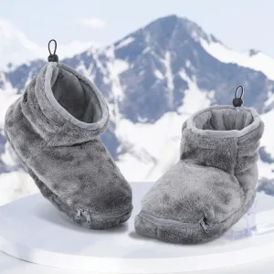 USB Heater Foot Shoes Plush Warm Electric Slippers Comfortable Feet Heated Shoes Electric Heated Shoes for Women Men
