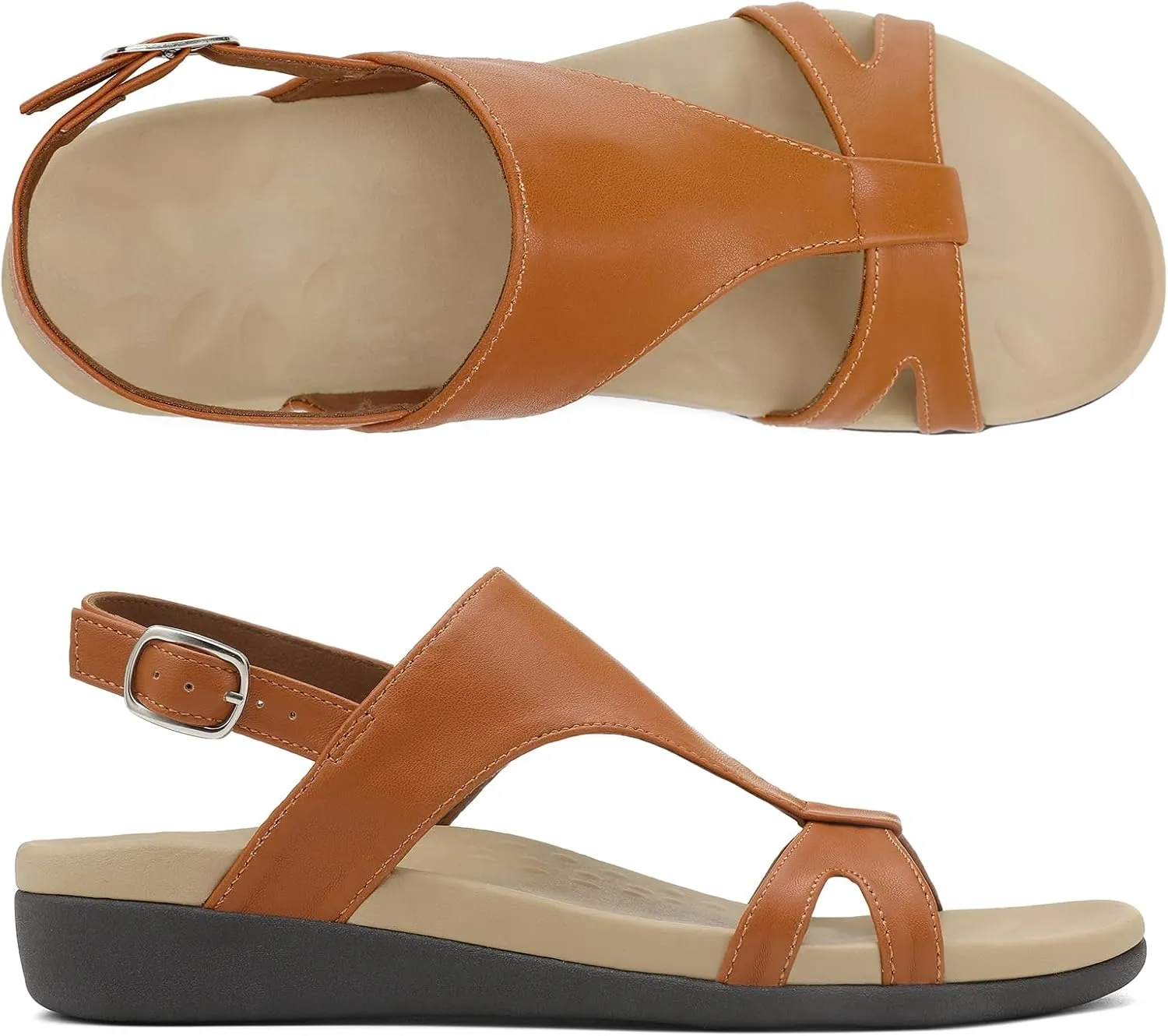 UTENAG Women's Comfortable Arch Support Walking Flat Sandals