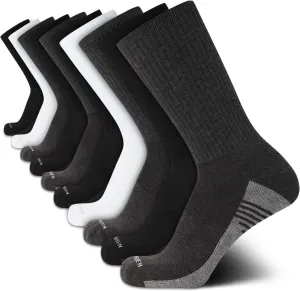 Van Heusen Mens Crew Socks - 10 Pack Performance Stretch Cushioned Breathable Athletic Socks for Men (Size: 6-12.5)