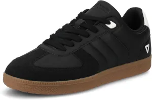 Vance Mens Pitch Court Sneaker Round Toe lace up Faux Suede Accents Vance Comfort System Insoles V-Flex Comfort Sole Black 11.5 Medium Mens US