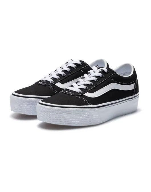 VANS Ladies Ward Platform Shoe -BLACK/WHITE
