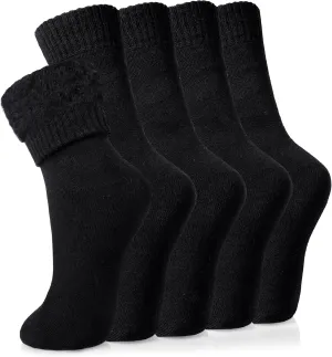 Velice Winter Warm Thermal Socks for Women Extra Thick Insulated Heated Crew Boot Socks for Cold Weather 5 Pairs