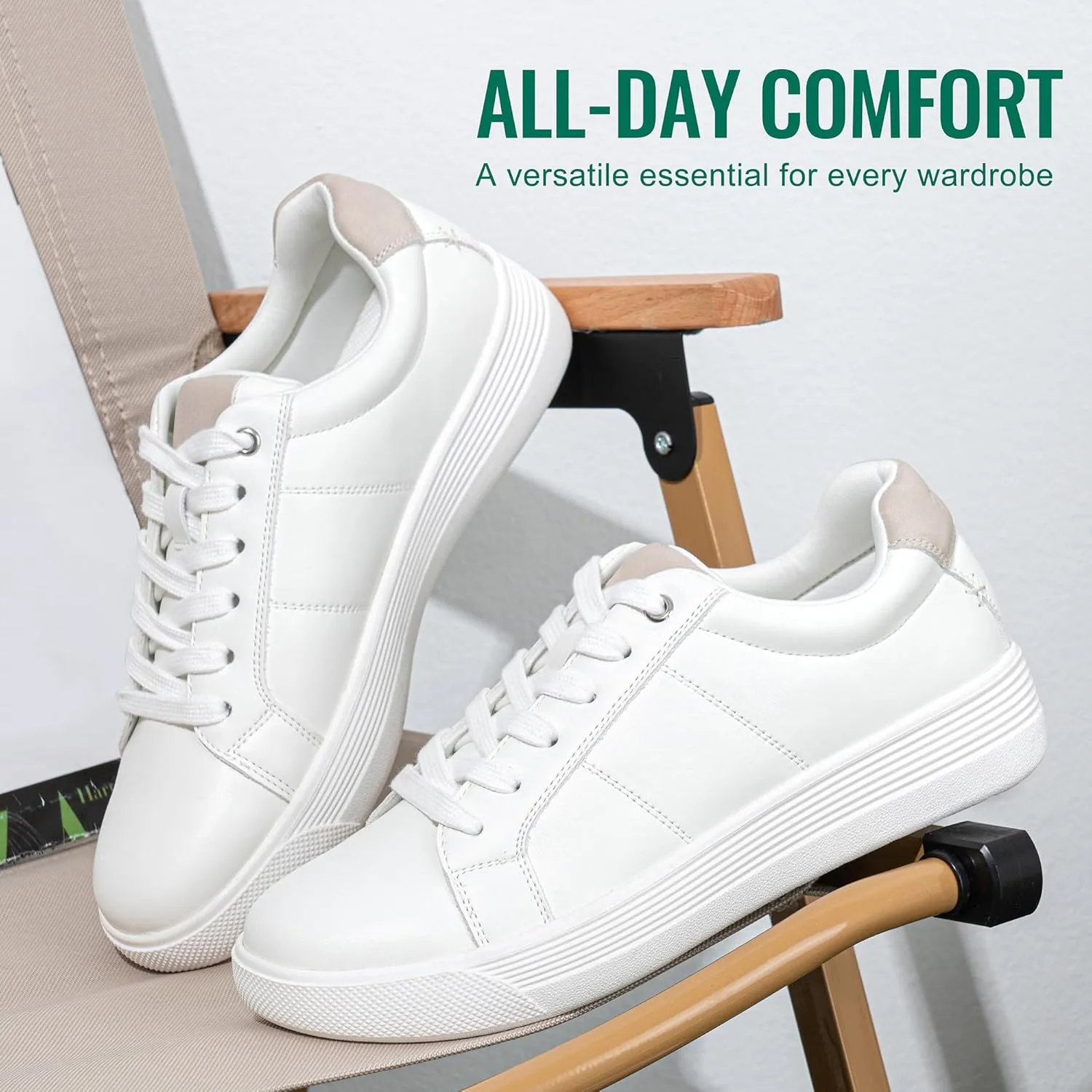 Vepose White Casual Walking Sneakers for Women Fashion Comfortable Slip On Low Top 8013 Shoes