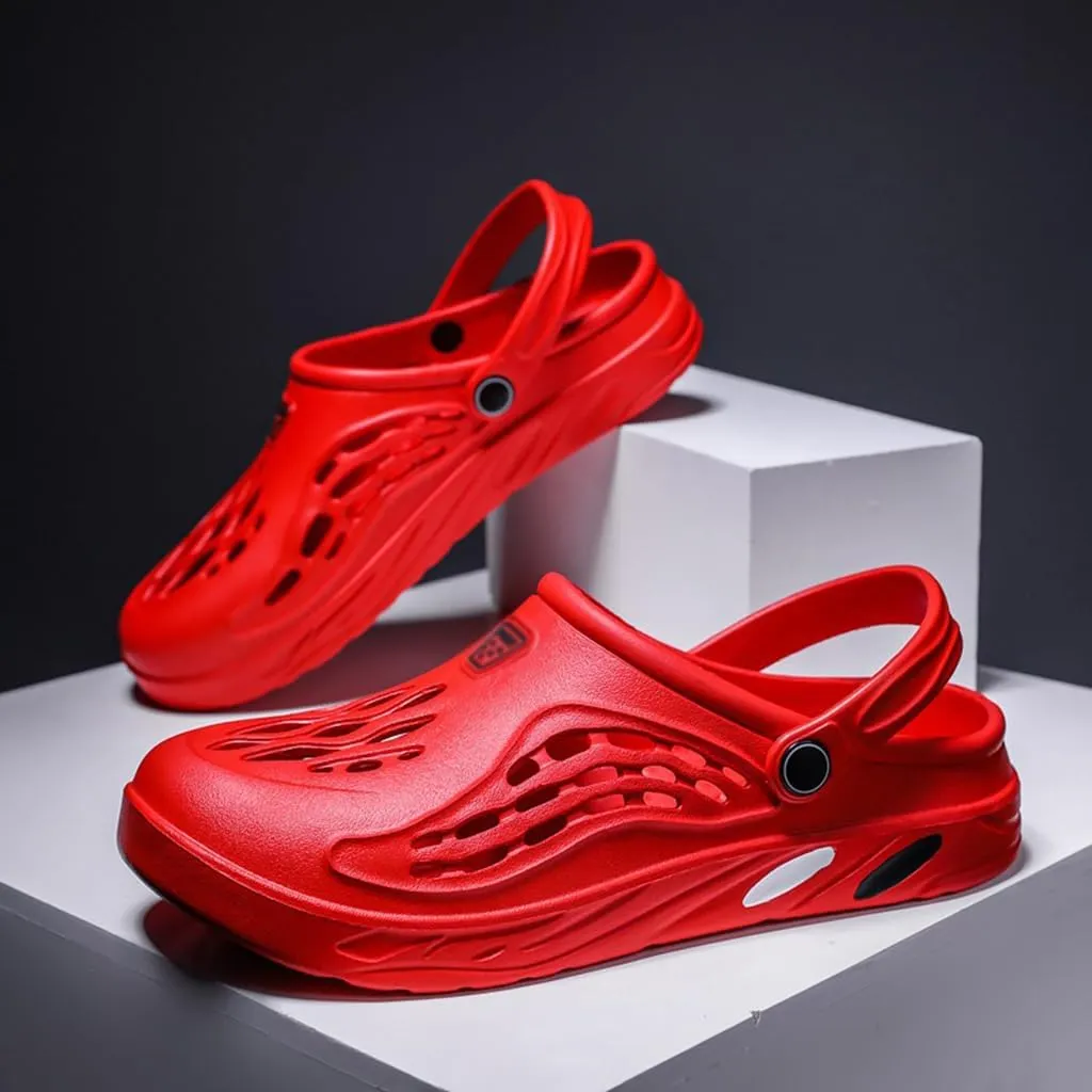 Versatile Men's Hole Shoes Outdoor Couples Large Beach Sandals,Outdoor Indoo Summer Anti slip Breathable Slippers,Sports Comfortable Pool Beach Garden Shoes